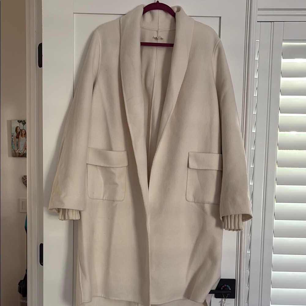 Splendid Cream Trench Coat Relaxed Fit